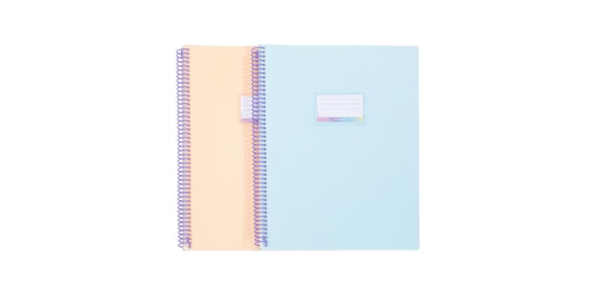 Protège-documents personnalisable à spirales 30 pochettes - 60 Vues - A4 - RAINBOW PASTEL VIQUEL  - Coloris assortis