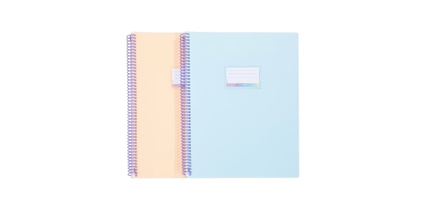 Protège-documents personnalisable à spirales 30 pochettes - 60 Vues - A4 - RAINBOW PASTEL VIQUEL  - Coloris assortis