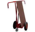 Chariot porte-panneaux 400 kg 700 x 380 mm poignée extensible roue pneumatique