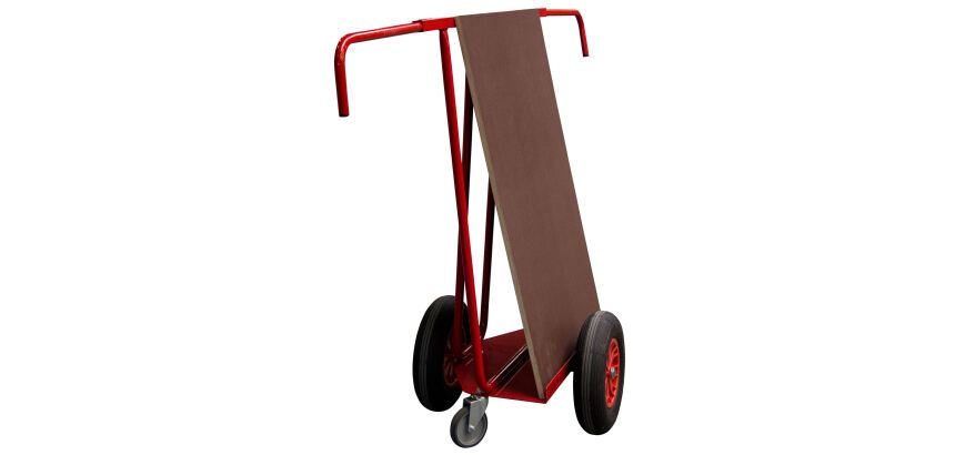 Chariot porte-panneaux 400 kg 700 x 380 mm poignée extensible roue pneumatique