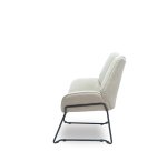 Fauteuil FORÖL - Modèle Opti526  - Revêtement en tissu beige. Structure métal noir.