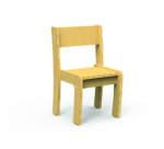 Stapelbare schoolstoel Fabiano Kids in hout - Maat T2 - Kleuterklas