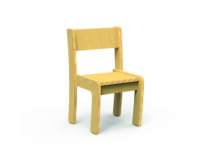 Chaise Fabiano Kids empilable en bois - Taille T2 - Ecole maternelle