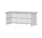 Abri ouvert 2 x 5 m Modèle tôle/bois