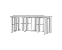 Abri ouvert 2 x 5 m Modèle tôle/bois