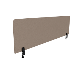 Ecran de séparation acoustique pour bureau Agathe Flexmute - avec fixations à pinces à étau H 50 cm