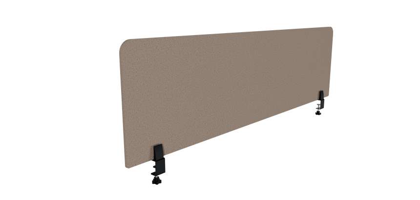 Ecran de séparation acoustique pour bureau Agathe Flexmute - avec fixations à pinces à étau H 50 cm