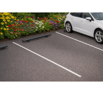 Butée de parking - Chasse roue - PMR  Modèle droit  Ø 76 mm  Zingué + peint gris RAL 7016
