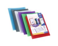 Protège-documents Viquel Propyglass polypropylène translucide personnalisable A4  20 pochettes - 40 vues couleurs assorties