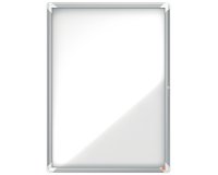 Vitrina de exteriores Nobo para 9 hojas A4 con superficie blanca magnética