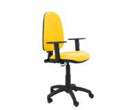 Chaise de bureau AYNA - accoudoirs réglables - Jaune