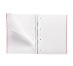 Notebook Emotions, Couverture rigide, A4, quadrillage 5x5 mm, 80 feuilles de 1 couleur, Miquelrius, Rose.
