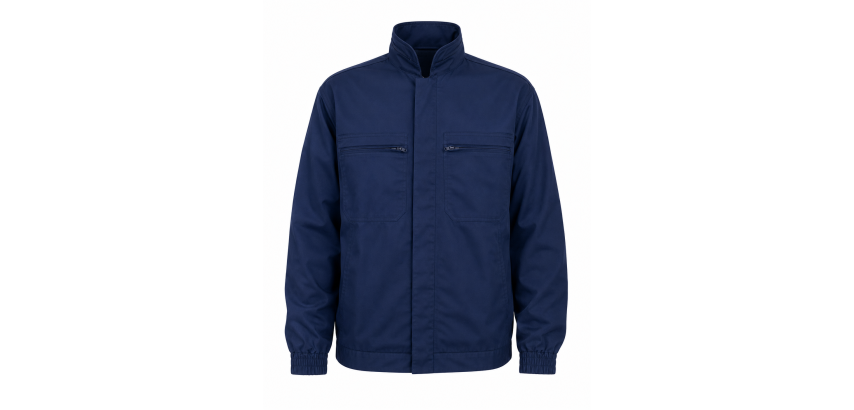 Chaqueta con cremallera, 65 % poliéster, 35 % algodón