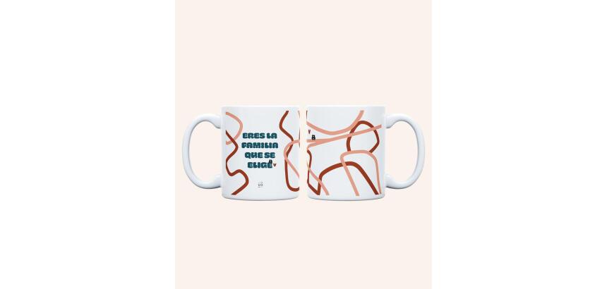 Taza "Eres la familia que se elige" 350ml, cerámica 
