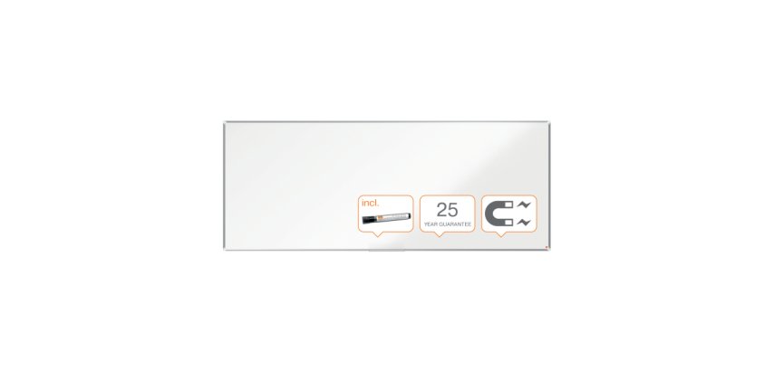 Pizarra NOBO Premium Plus acero vitrificado 3000x1200mm, blanco
