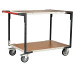 Servante montée 2 plateaux médium 400 kg 1200 x 800 mm roue TPE