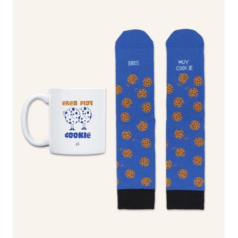 Kit Taza + Calcetines "Eres muy cookie" talla 36-41