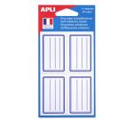 Etiquettes pour livre, 36 x 56 mm, lignées, blanc/bleu