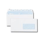 Enveloppe blanche 110 x 220 mm GPV 80 g avec fenêtre 45 x 100 mm - Boîte de 500