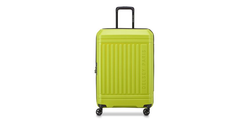 Delsey Lutece - Valise extensible 4 doubles roues - 68 cm citron vert