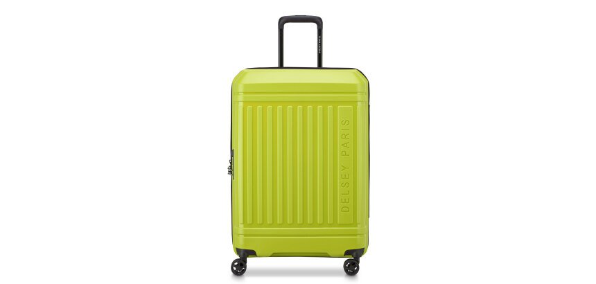 Delsey Lutece - Valise extensible 4 doubles roues - 68 cm citron vert