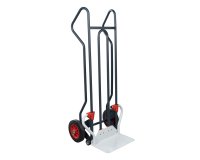Diable dépalettiseur acier 250 kg bavette coulissante 440 x 250 mm roue  caoutchouc