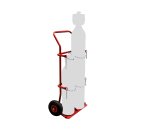 Diable porte-bouteilles acier 200 kg bavette fixe profondeur 160 mm roue pneumatique