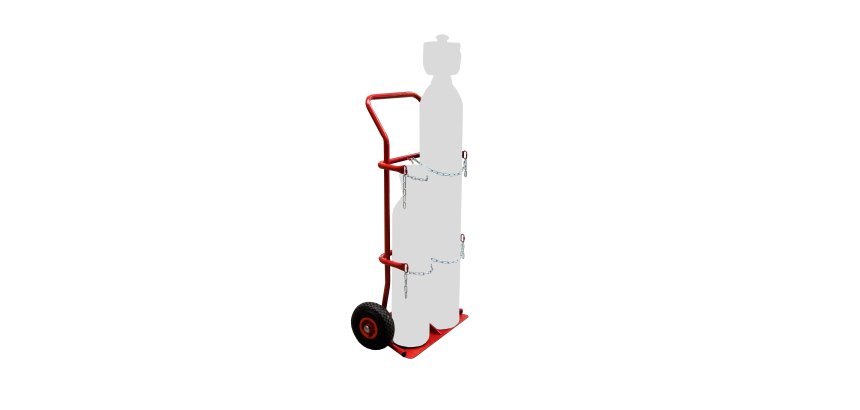 Diable porte-bouteilles acier 200 kg bavette fixe profondeur 160 mm roue pneumatique
