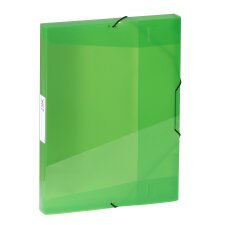 Boîte de classement plastique Viquel Coolbox 25 x 33 - format A4 dos 3 cm - translucide vert