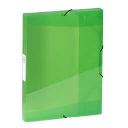 Boîte de classement plastique Viquel Coolbox 25 x 33 - format A4 dos 3 cm - translucide vert