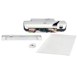 Set de plastificadora GBC Inspire+ A4 blanca + recortadora + cizalla + pack fundas plastificación