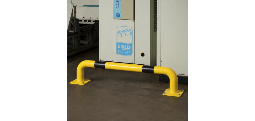 Barrières de protection droite HT 35 x L120 cm - Long. Hors tout 129 cm Tube Ø 89 x 3,2 mm d'épaisseur
