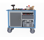 Servante établi équipée 1 tiroir + 1 bloc porte plateau médium 1060 x 680 mm 500 kg roue TPE
