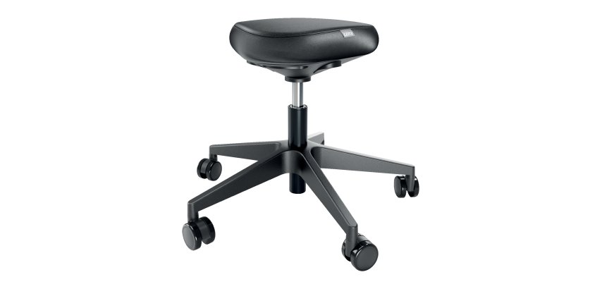 Taburete Leitz Ergo con Ruedas y Asiento Confort