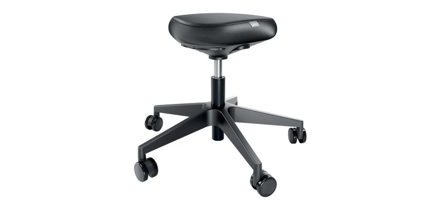Taburete Leitz Ergo con Ruedas y Asiento Confort