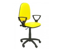 Ayna similpiel brazos fijos - Amarillo