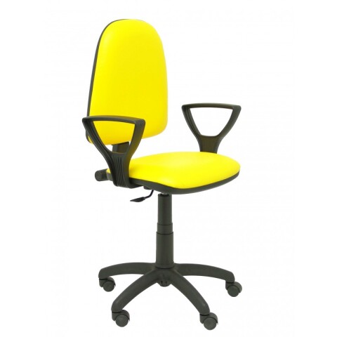 Ayna similpiel brazos fijos - Amarillo
