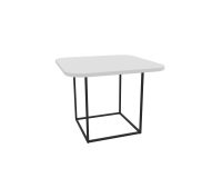 Lage vierkante tafel MADRID L 52 cm wit/zwart