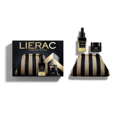 Coffret cadeau Lierac Premium contenant le Sérum Absolu (30 ml) + 1 Crème Regard Premium offert (20 ml).