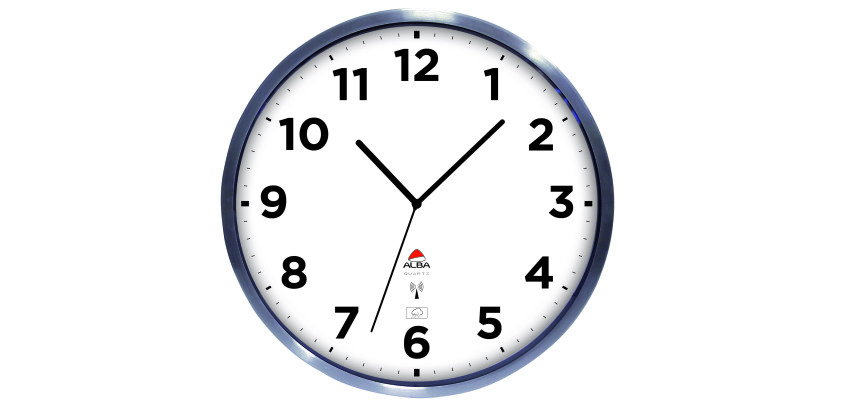 Horloge d'extérieure EXTRA Radio-pilotée D.35,5 cm - inox