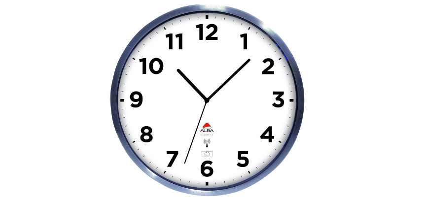 Horloge d'extérieure EXTRA Radio-pilotée D.35,5 cm - inox