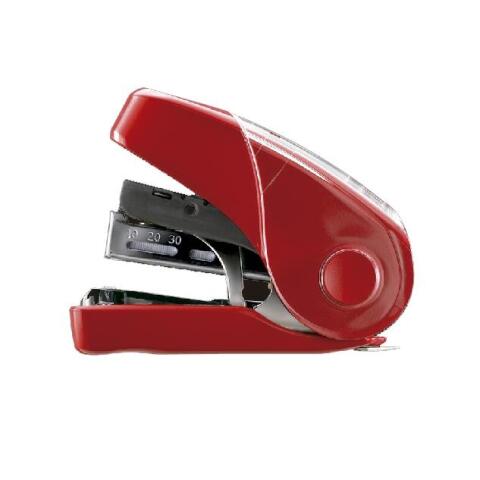 Grapadora compacta de grapado plano Max - Capacidad 32 hojas Rojo