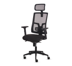 Silla de dirección ergonómica Fellowes Eleganza Plus con cabecera y reposabrazos