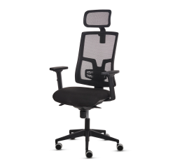 Silla de dirección ergonómica Fellowes Eleganza Plus con cabecera y reposabrazos