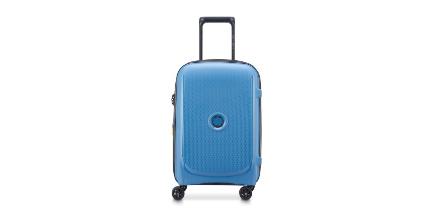 Delsey Belmont Plus - Valise cabine extensible 4 doubles roues 55 cm bleu zinc