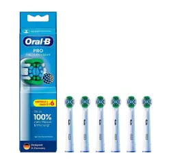 Pack de 6 recambios de cepillo Oral B Precision Clean.