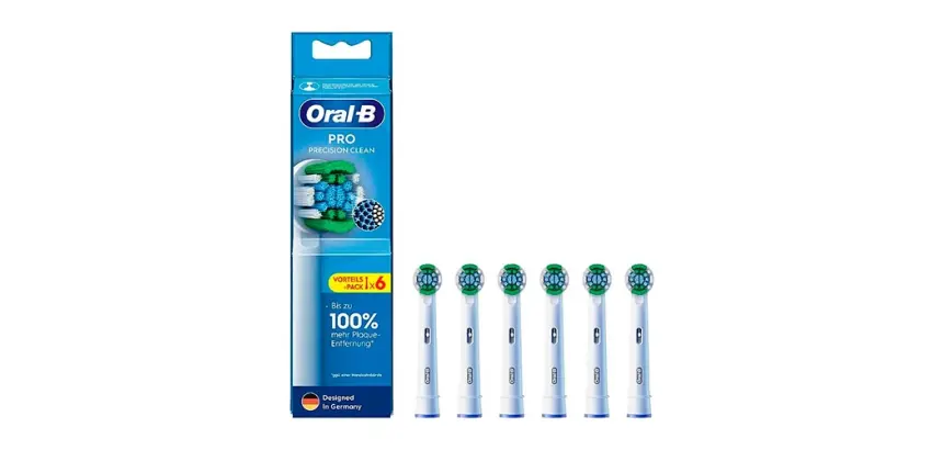 Pack de 6 recambios de cepillo Oral B Precision Clean.