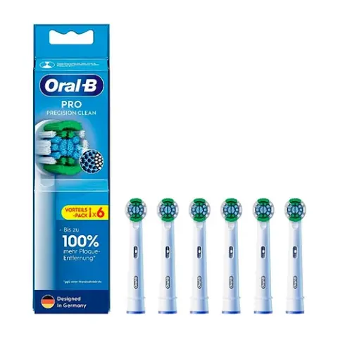 Pack de 6 recambios de cepillo Oral B Precision Clean.