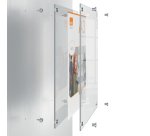 Porta póster acrílico transparente mural, A5