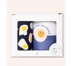 Kit Taza + Calcetines "Te quiero un huevo" talla 42-46
